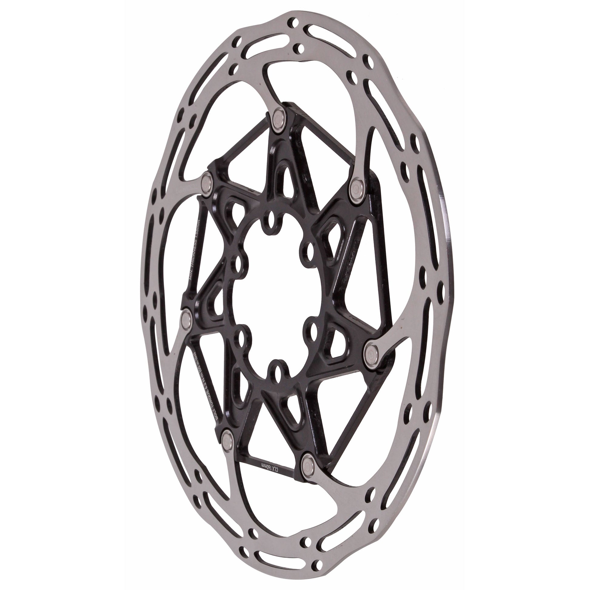 SRAM Centerline X Disc Brake Rotor - 160mm 6-Bolt Steel Bolts Silver/Black
