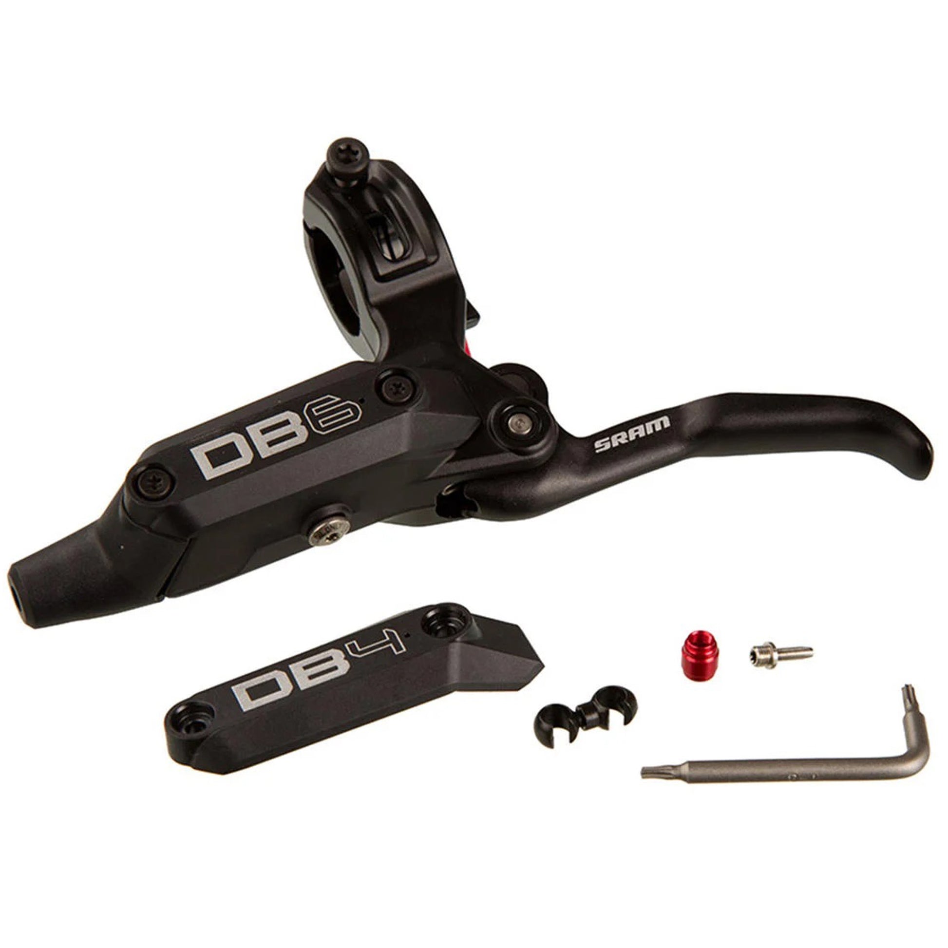 SRAM DB6/4 Disc Brake Lever Assembly - Left Aluminum Lever Blade Diffusion Biack A1