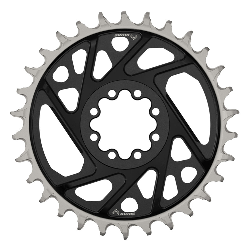 SRAM XX Eagle T-Type Direct Mount Chainring - 36t 12-Speed 8-Bolt Direct Mount 3mm Offset Aluminum BLK D1