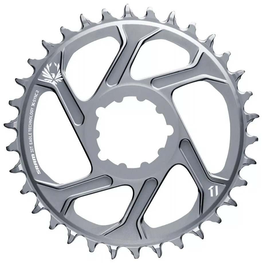 SRAM X-Sync 2 Eagle Direct Mount Chainring - 32 Tooth 3mm Boost Offset 12-Speed Polar Grey