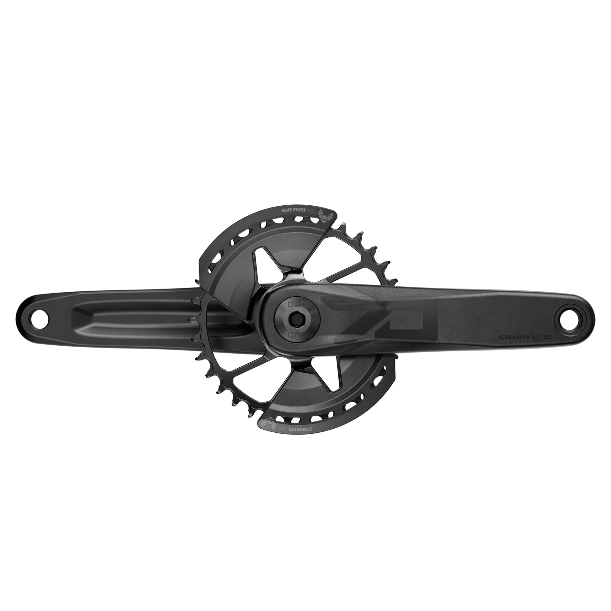 SRAM Eagle 70 T-Type Wide Crankset - 175mm 12-Speed 32t Chainring Direct Mount 2-Guards DUB Spindle Interface BLK