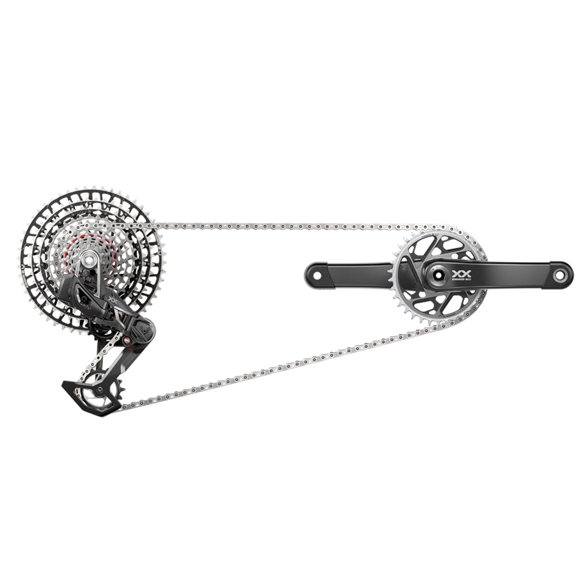 SRAM XX SL T-Type Eagle Transmission Groupset - 170mm Crank 34t Chainring AXS POD Controller 10-52t Cassette Rear Derailleur Chain