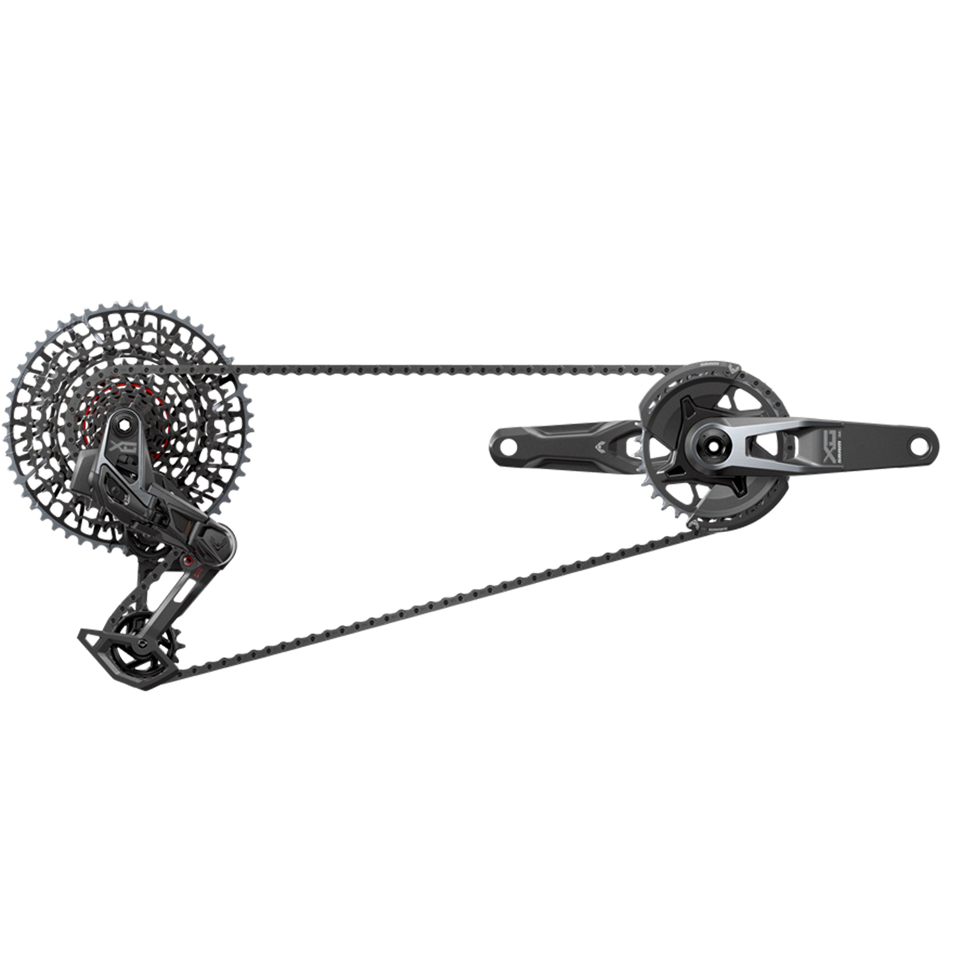 SRAM X0 T-Type Eagle Transmission Groupset - 170mm Crank 32t Chainring AXS POD Controller 10-52t Cassette Rear Derailleur Chain V2