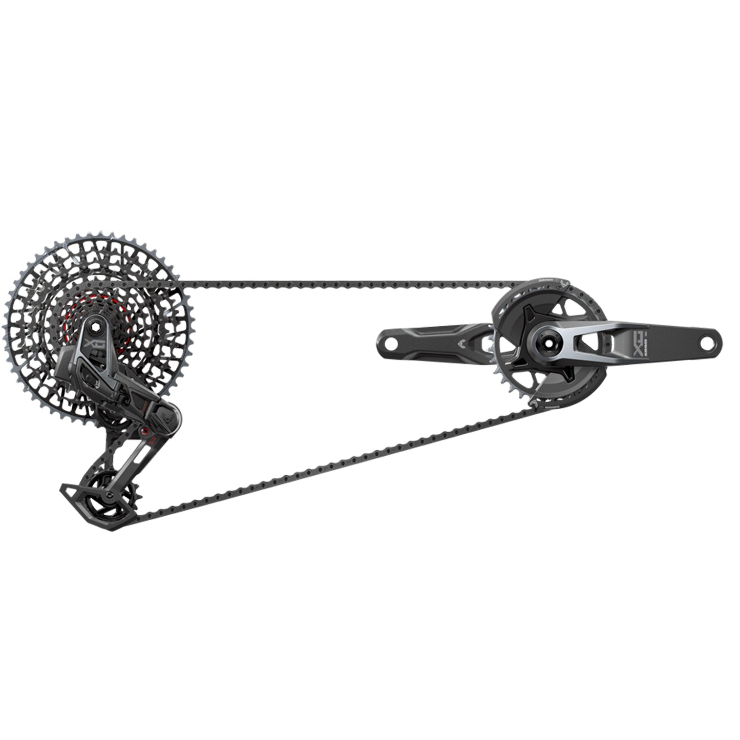 SRAM X0 T-Type Eagle Transmission Groupset - 175mm Crank 32t Chainring AXS POD Controller 10-52t Cassette Rear Derailleur Chain V2