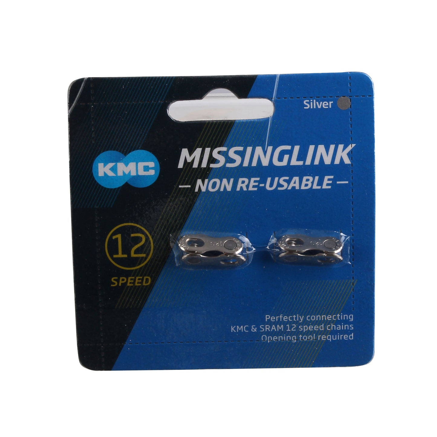 KMC MissingLink-12 Connector - 12-Speed Silver 2 Pairs/Card