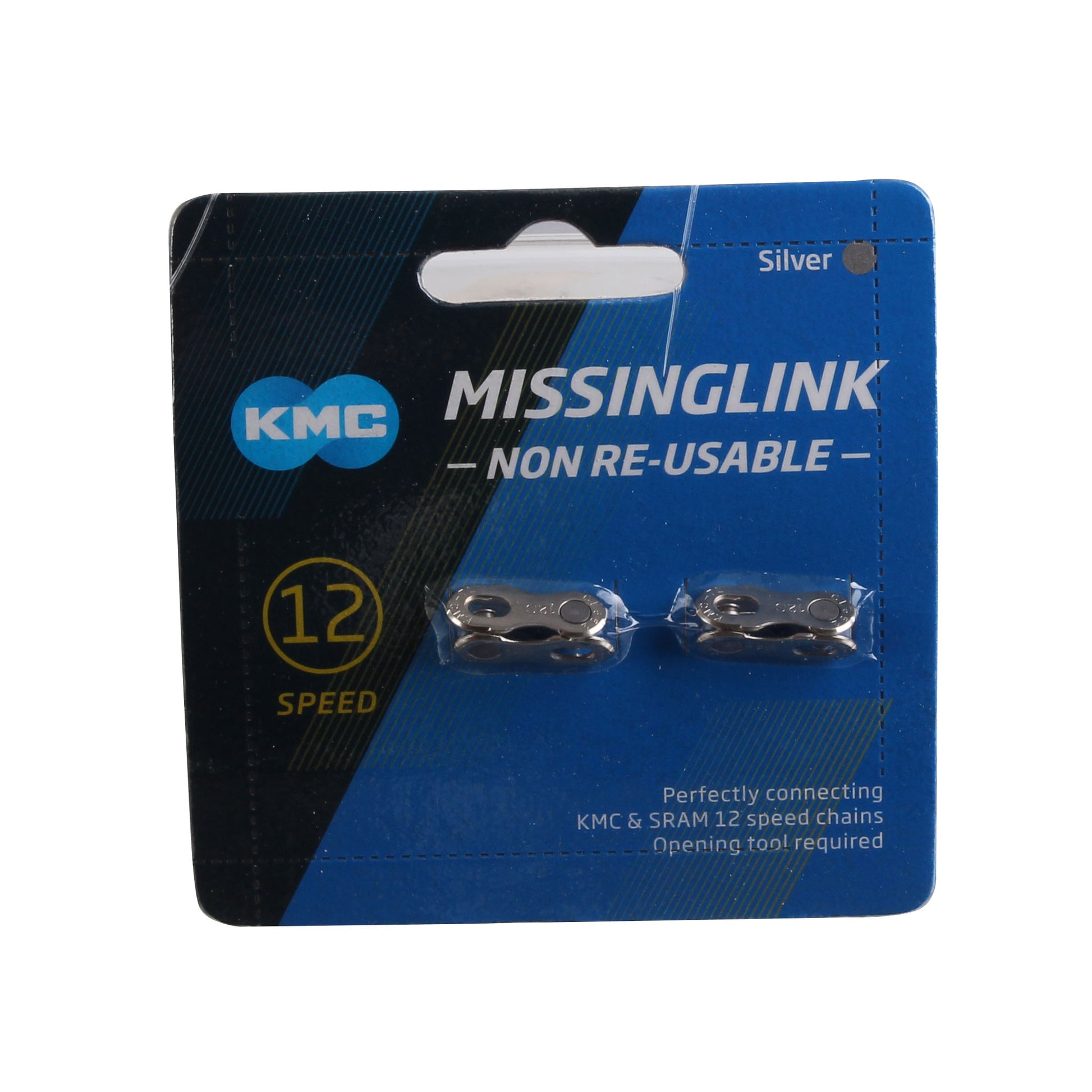 KMC MissingLink-12 Connector - 12-Speed Silver 2 Pairs/Card