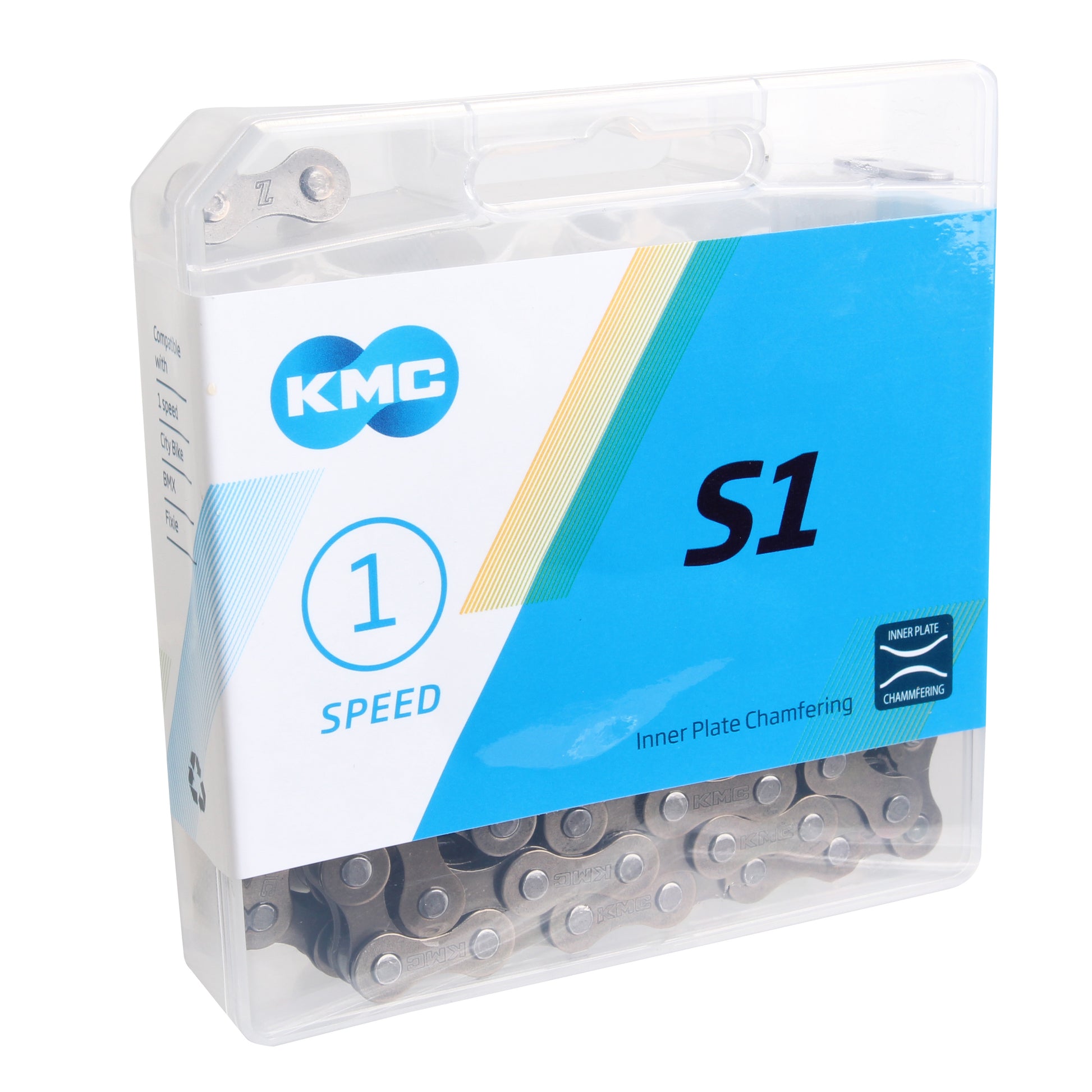 KMC S1 Chain - Single Speed 1/2" x 1/8" 112 Links Brown