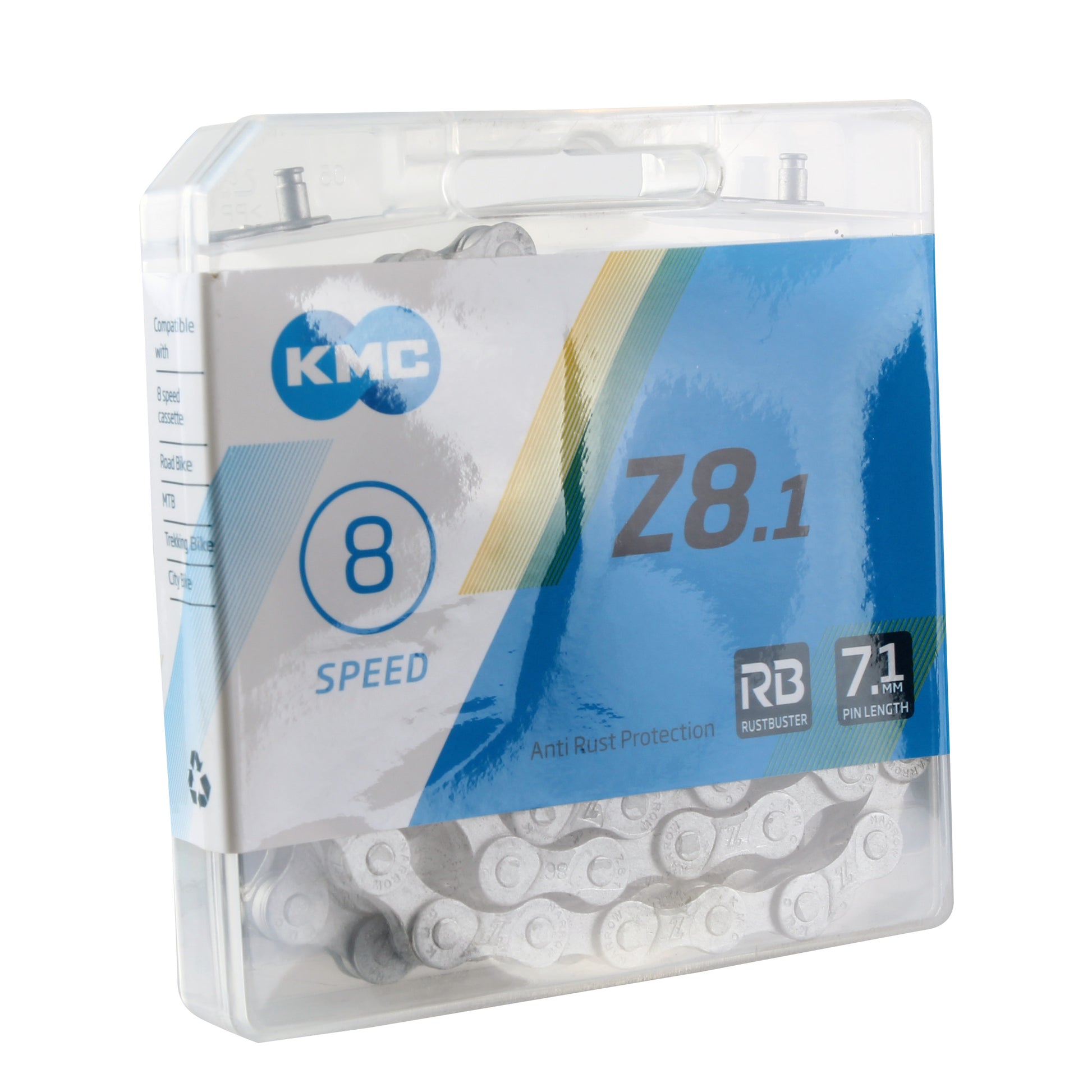 KMC Z8.1 RB Rustbuster Chain - 8-Speed 116 Links Gray