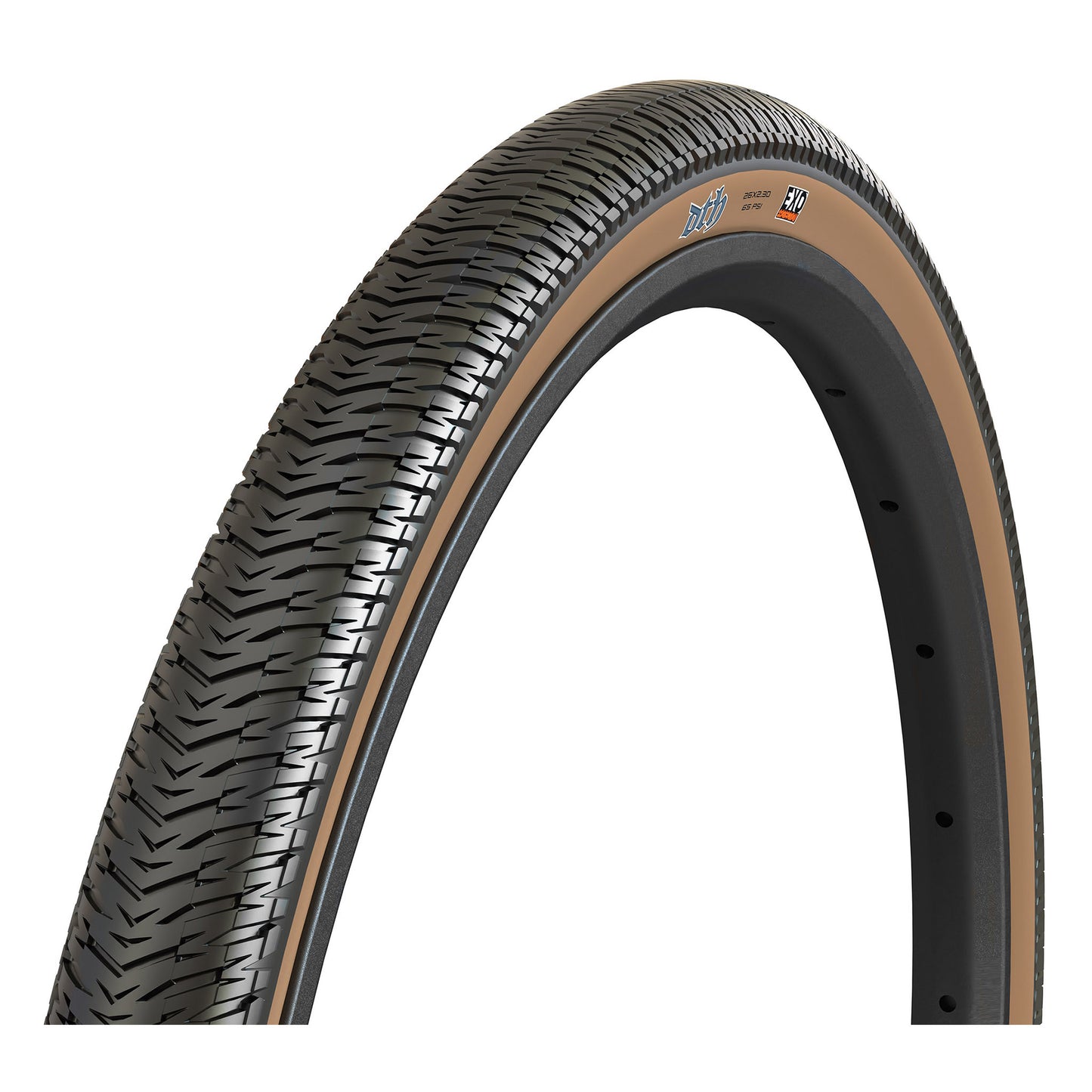Maxxis DTH Tire - 26 x 2.30 Clincher Folding Black/Dark Tan EXO