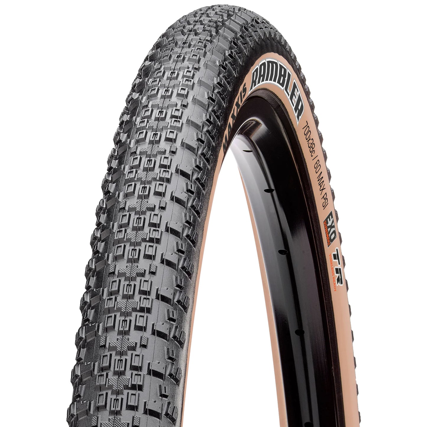Maxxis Rambler Tire - 700 x 45 Tubeless Folding Black/Tan HYPR-X EXO