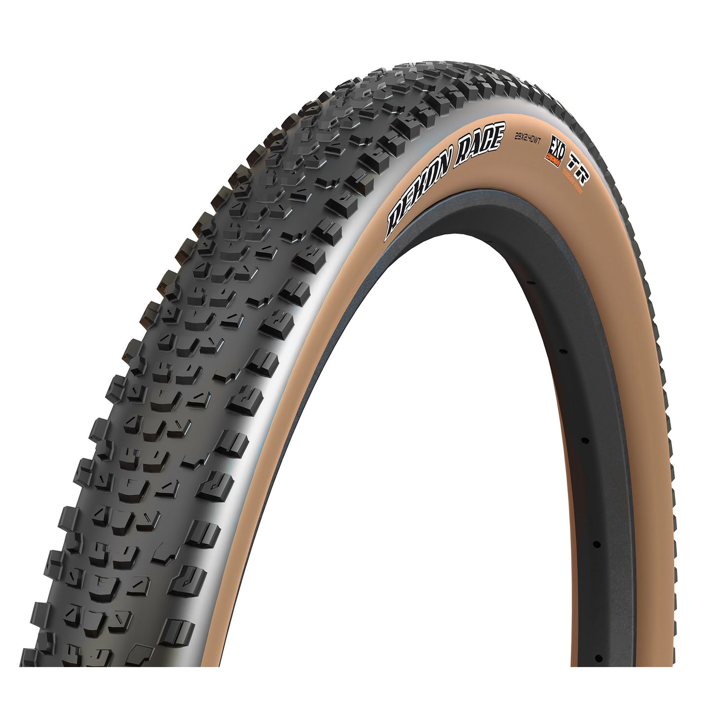 Maxxis Rekon Race Tire - 29 x 2.4 Tubeless Folding BLK/Tan Dual EXO Wide Trail