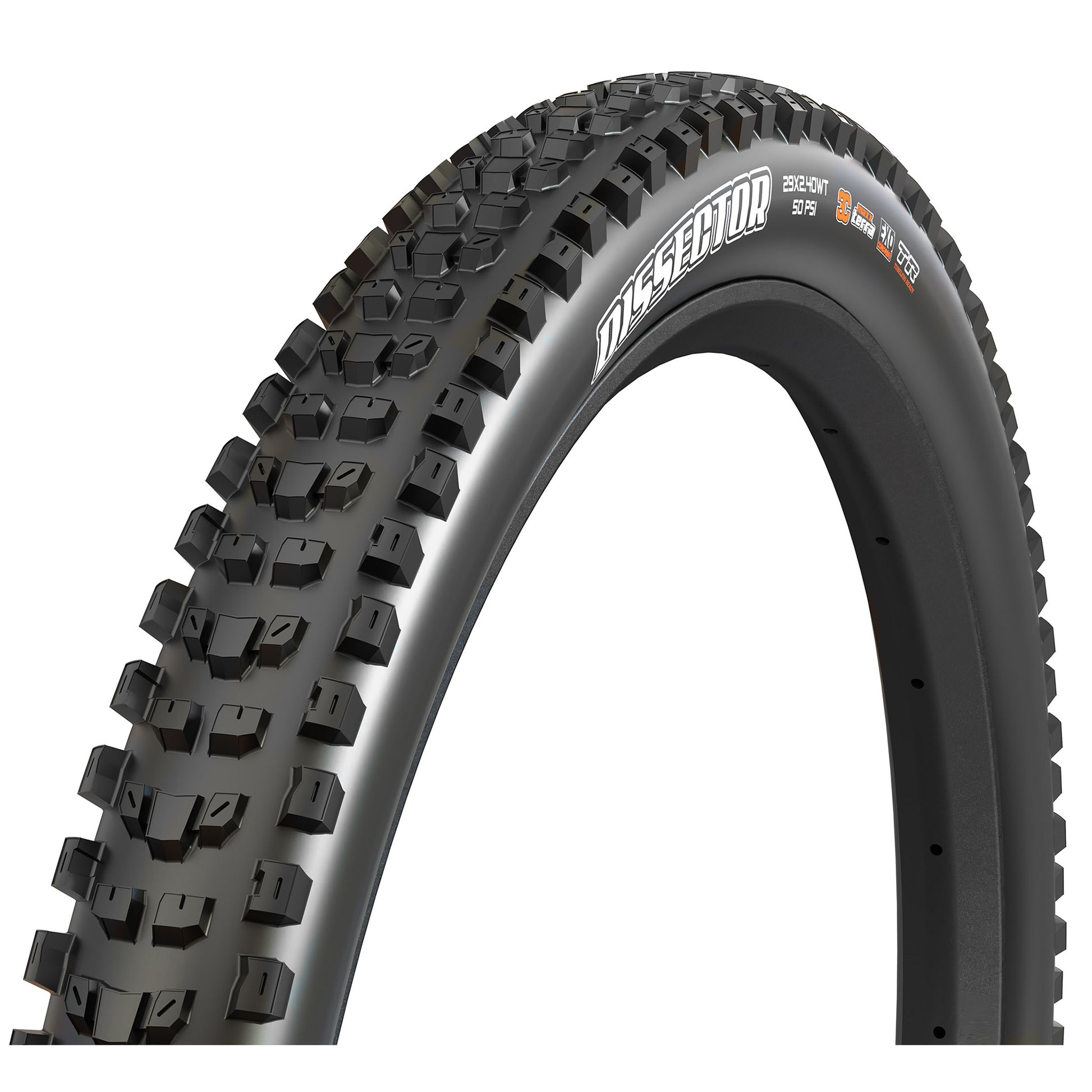 Maxxis Dissector Tire - 29 x 2.4 Tubeless Folding BLK 3C MaxxGrip DH Wide Trail