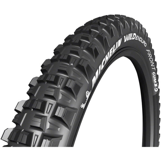 Michelin E-Wild Tire - 27.5 x 2.6 Tubeless Folding Gum-X Black Front Ebike