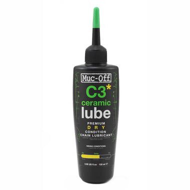 Muc-Off C3 Dry Ceramic Bike Chain Lube - 120ml Drip