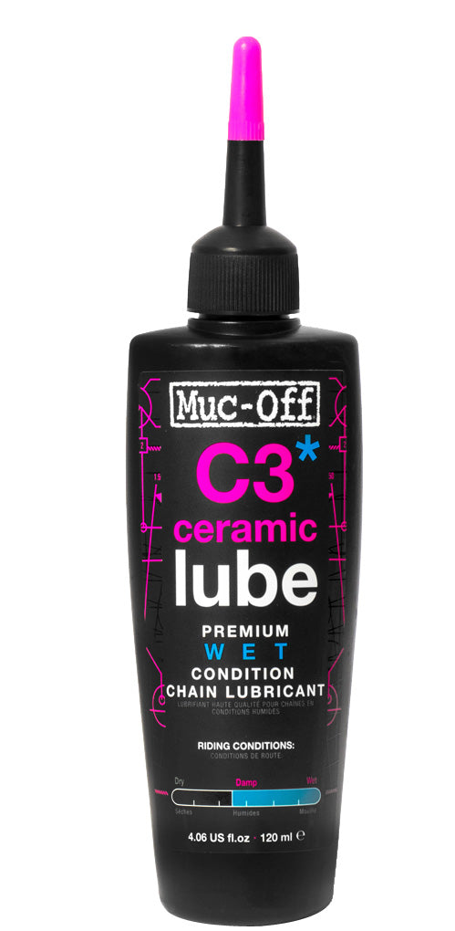 Muc-Off C3 Wet Ceramic Bike Chain Lube - 120ml Drip