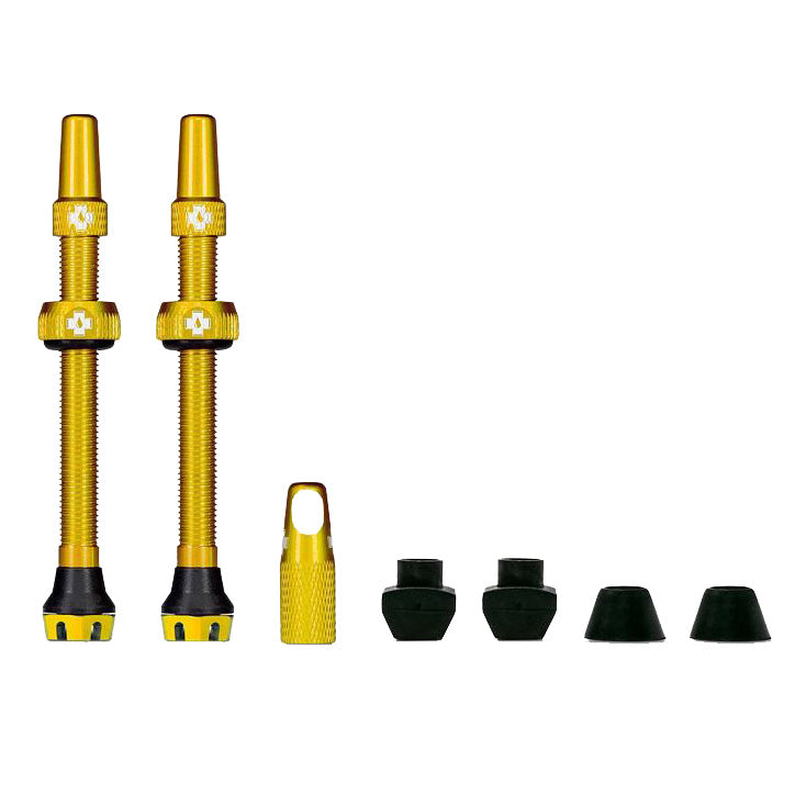 Muc-Off V2 Tubeless Valve Kit - Gold 60mm Pair