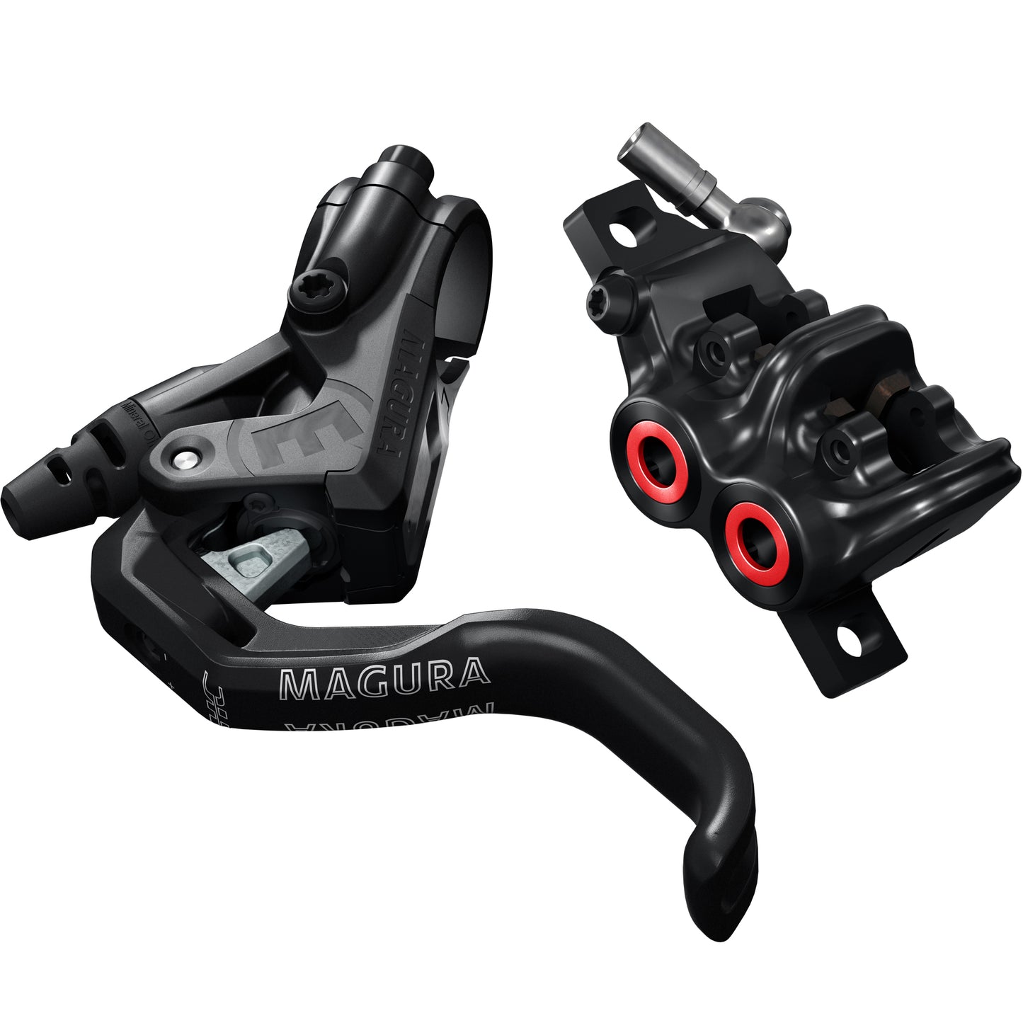 Magura MT5 HC Disc Brake Lever -  Front Rear Hydraulic Post Mount BLK/Neon Red