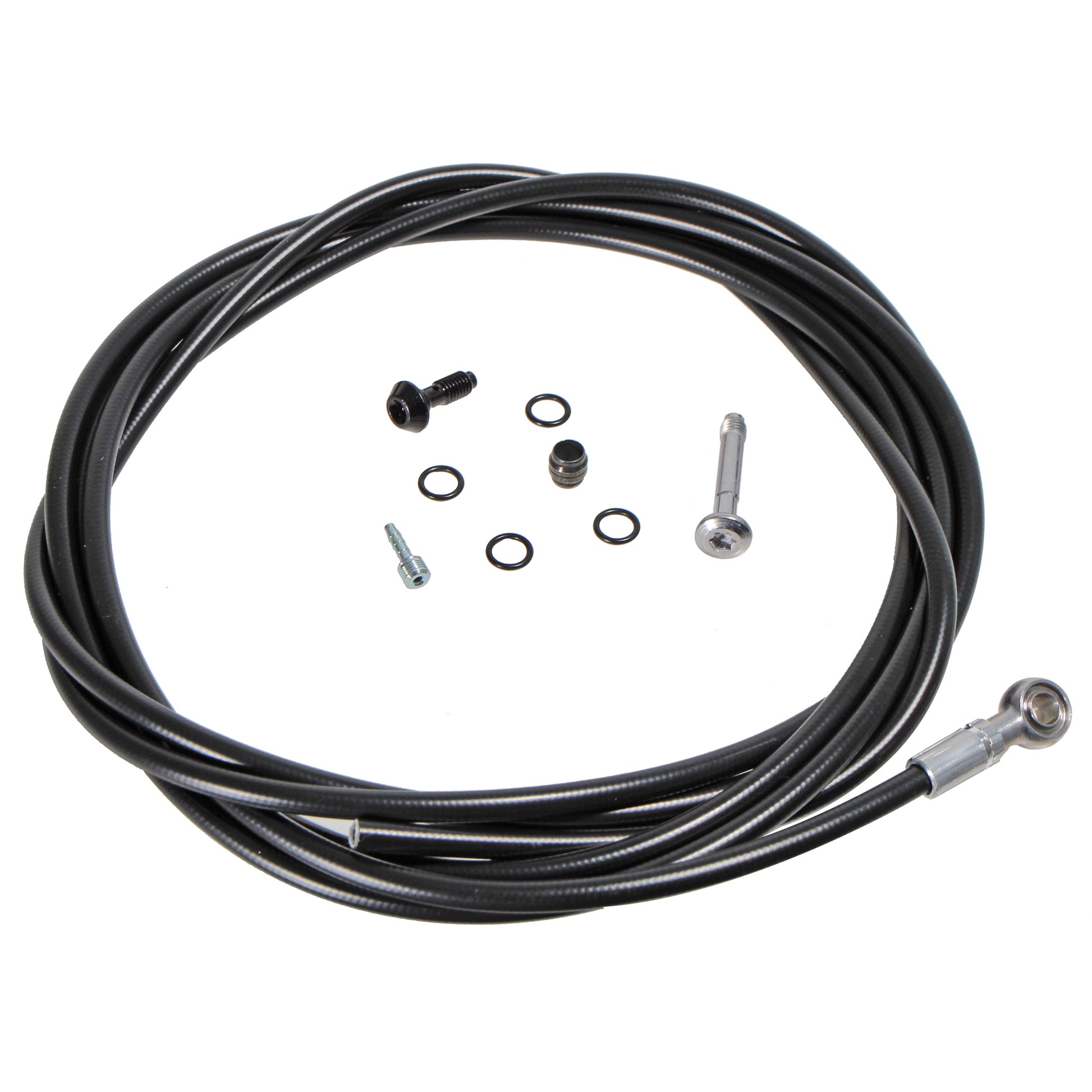Magura Hydraulic Brake Hose - 2500mm For MT4 to MT TRAIL SL Pressed Banjo Fitting BLK