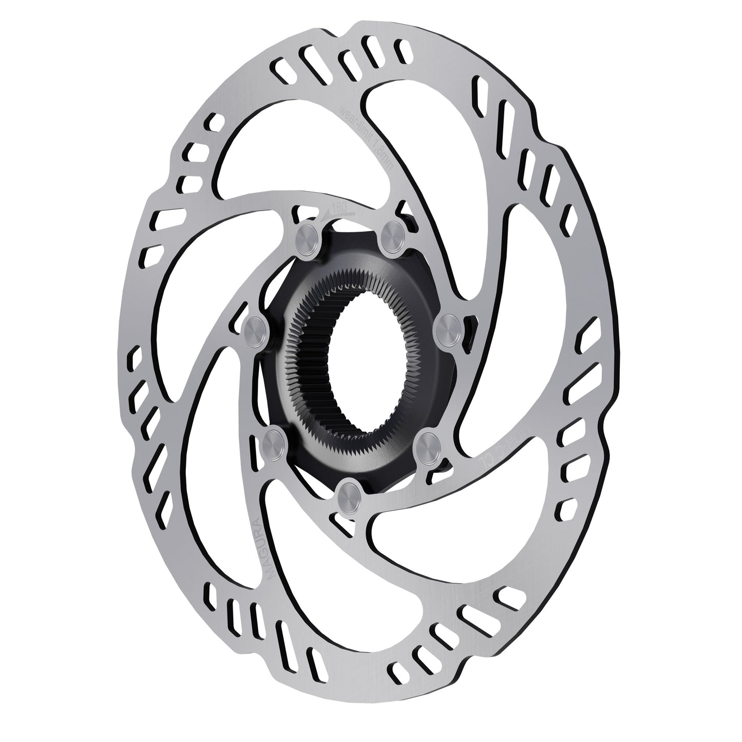 Magura MDR-C CL Disc Brake Rotor - 160mm Center Lock w/Lock Ring Thru Axle eBike Optimized Silver