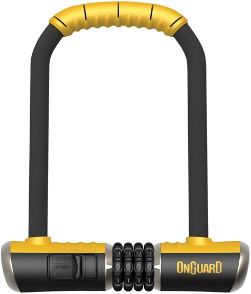 OnGuard Combo Mini U-Lock - 3.5 x 5.5" Combination Black/Yellow