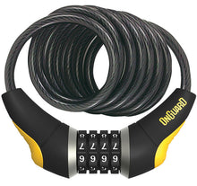 OnGuard Doberman Combo Cable Lock: 6' x 10mm Gray/Black/Yellow