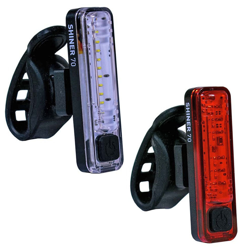 Planet Bike Shiner 70 Headlight/Taillight Set - Black