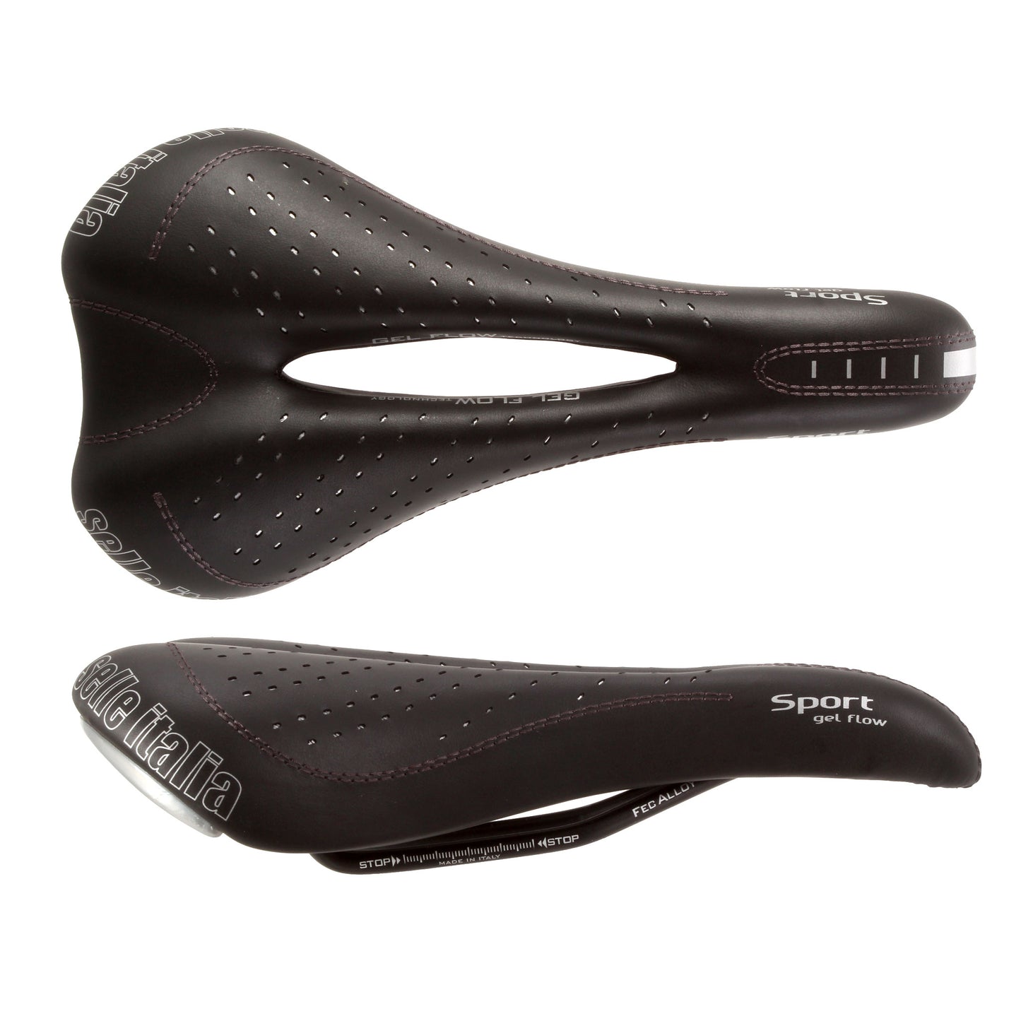 Selle Italia Sport Gel Flow FeC Alloy Rail Black
