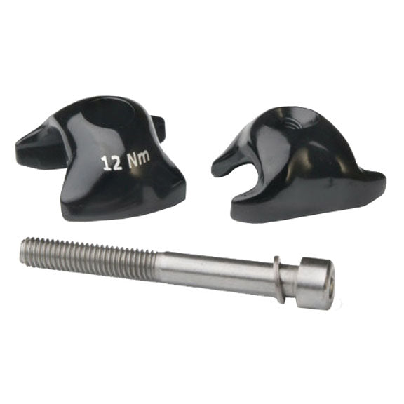 Ritchey WCS 1-Bolt Seatpost Saddle Rail Clamp - Outer Plates For Carbon Posts 7 x 9.6mm Rails BLK