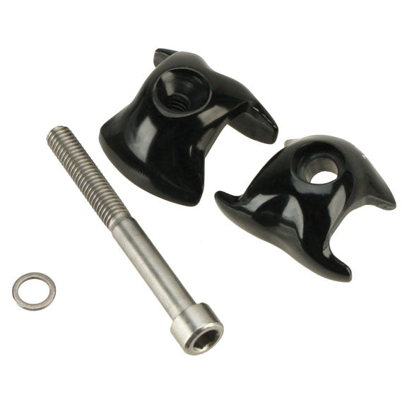 Ritchey WCS 1-Bolt Seatpost Saddle Rail Clamp - Outer Plates For Alloy Posts 8 x 8.5mm Rails BLK