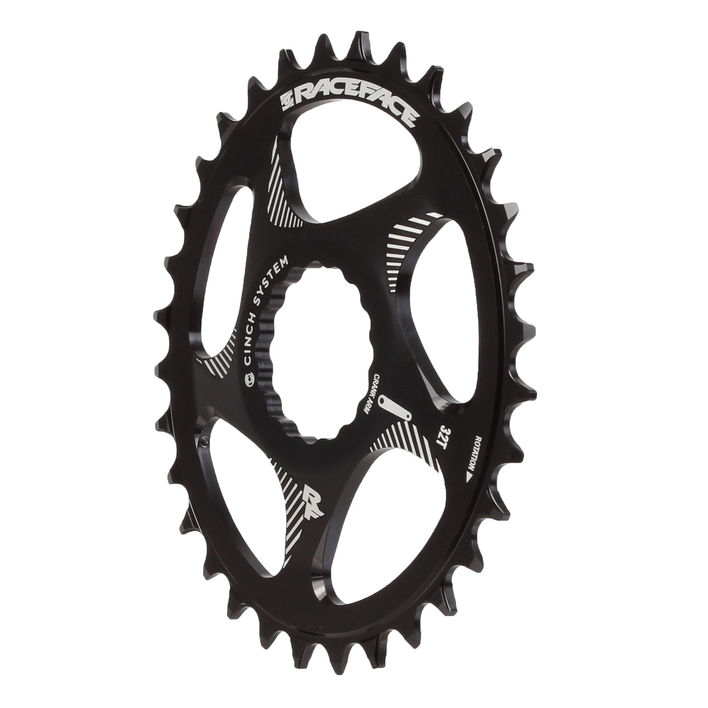 RaceFace Narrow Wide Oval Chainring: Direct Mount CINCH 32t Black