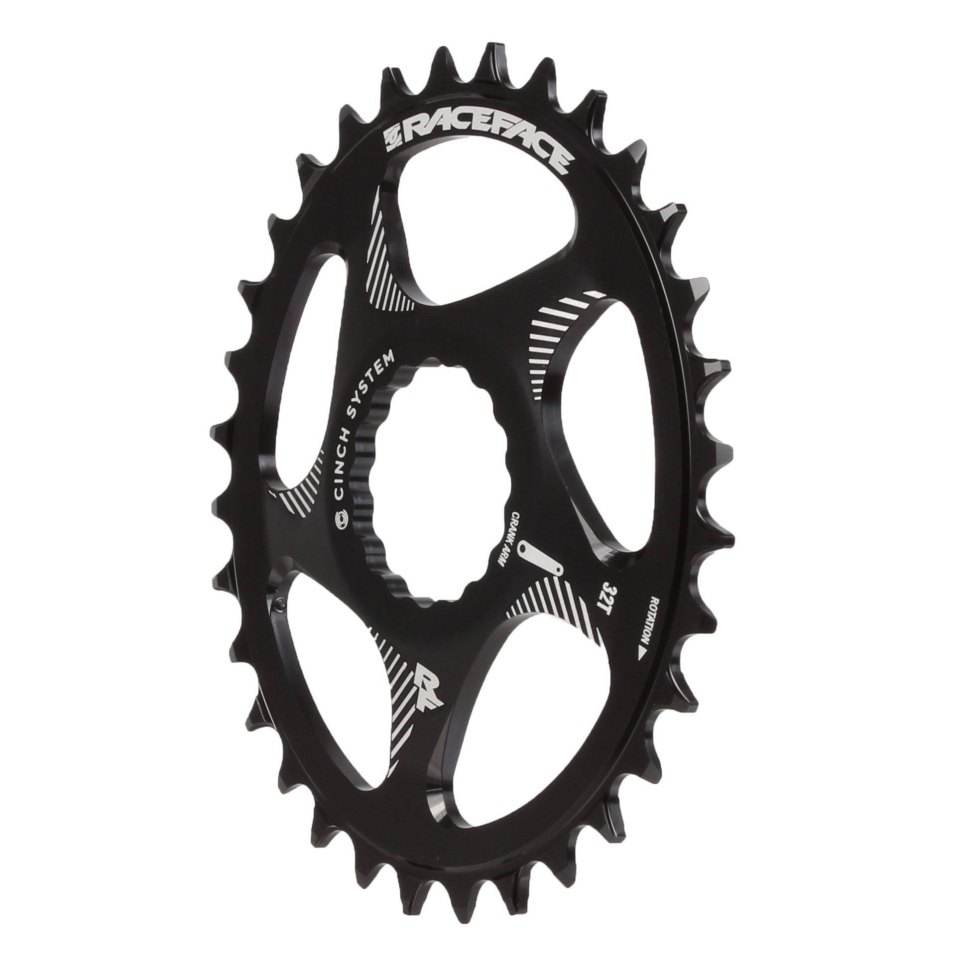 RaceFace Narrow Wide Oval Chainring: Direct Mount CINCH 32t Black