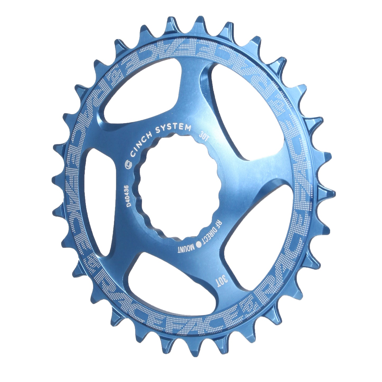 RaceFace Narrow Wide Chainring: Direct Mount CINCH 30t Blue