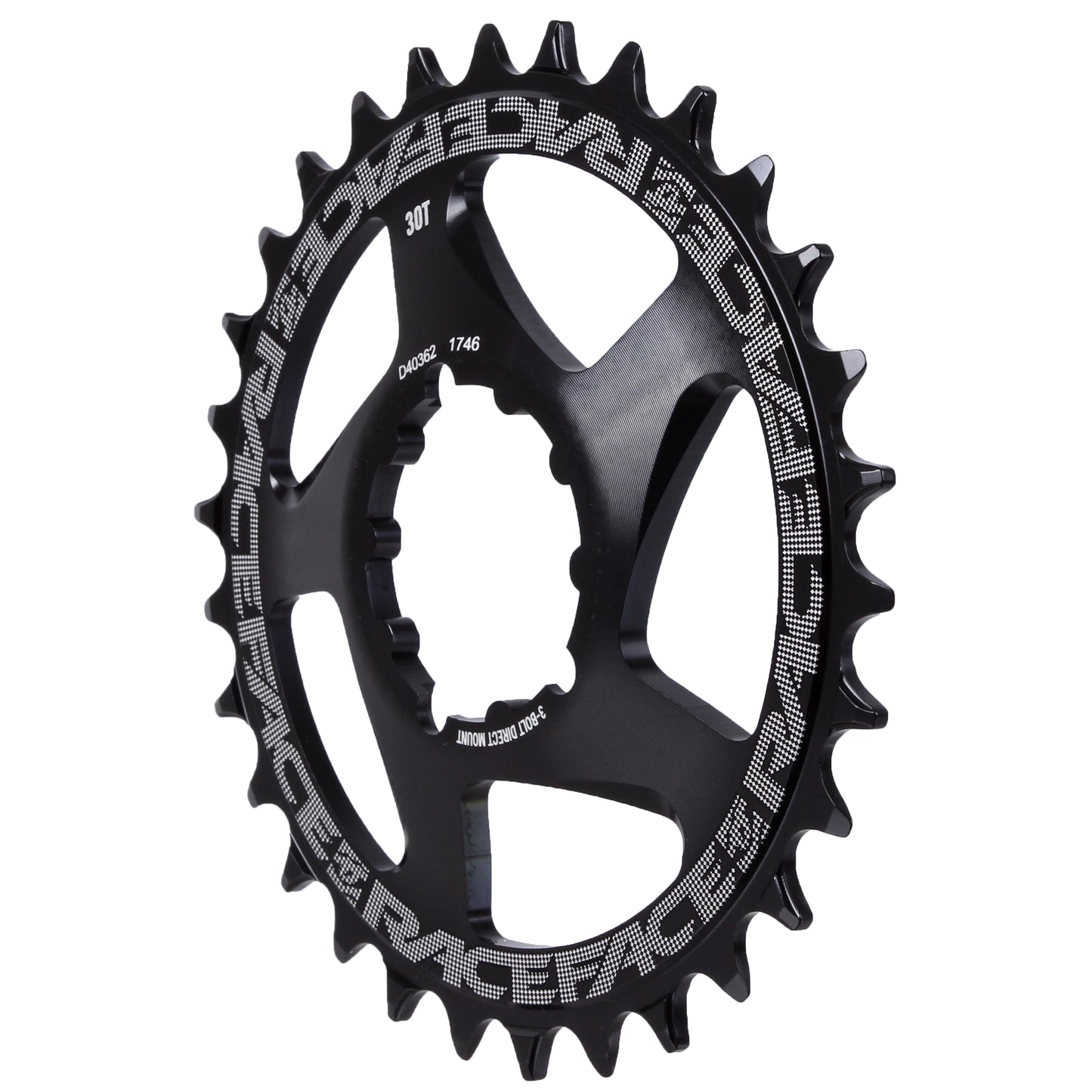 RaceFace Narrow Wide Chainring: Direct Mount 3-Bolt Compatible 30t Black