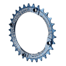 RaceFace Narrow Wide Chainring: 104mm BCD 30t Blue