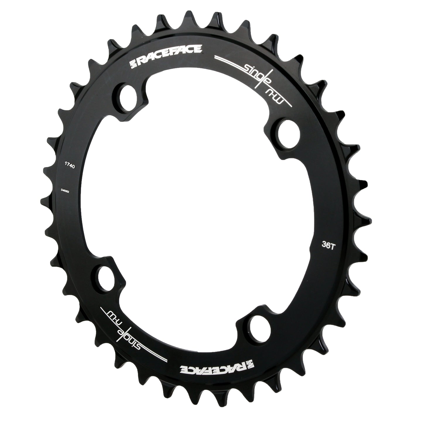 RaceFace Narrow Wide Chainring: 104mm BCD 36t Black