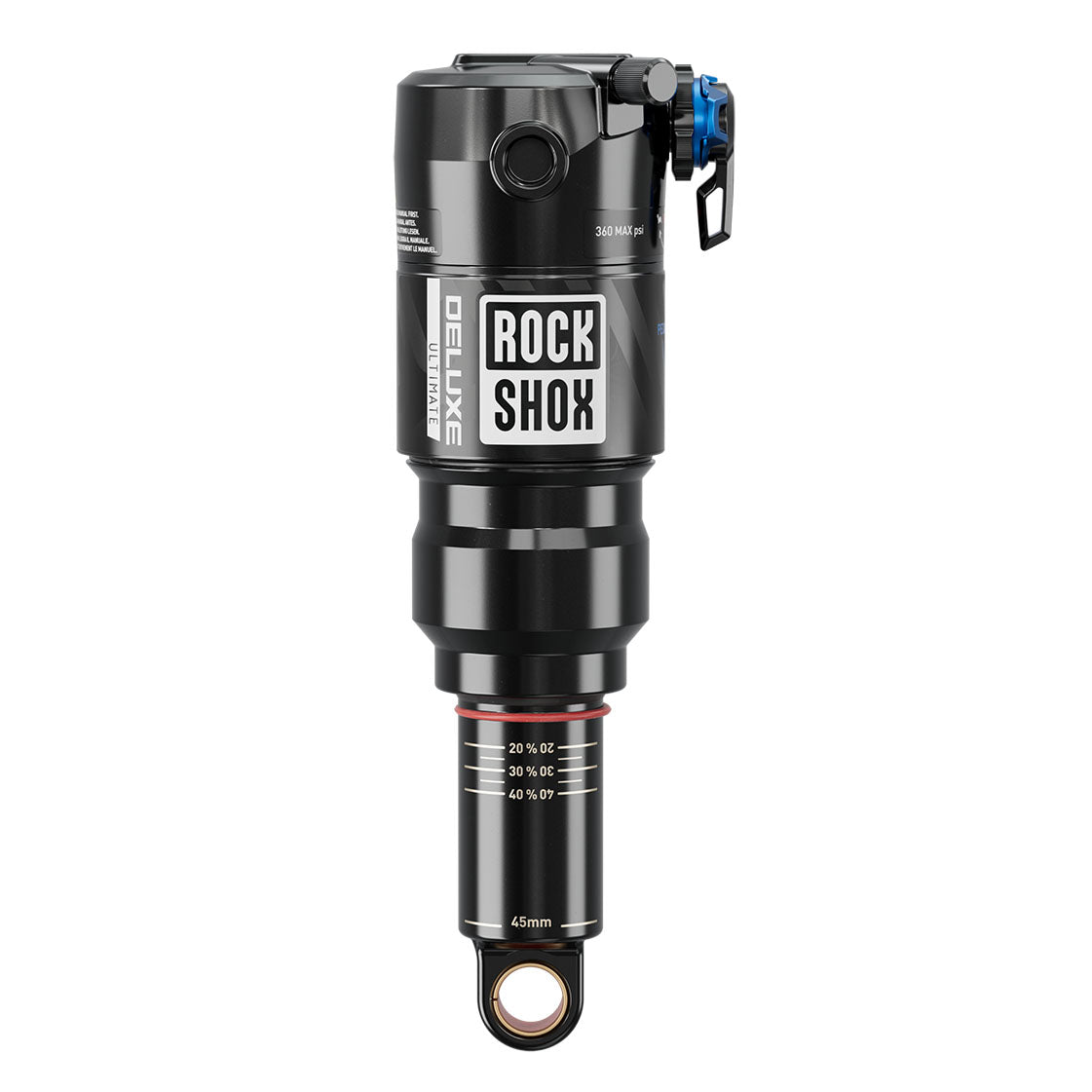 RockShox Deluxe Ultimate RCT  Rear Shock - 165 x 45mm Linear XL 4 Neg/0 Pos Tokens Reb 55 / Comp 30 Lock Out 4 Trunnion/Std C2