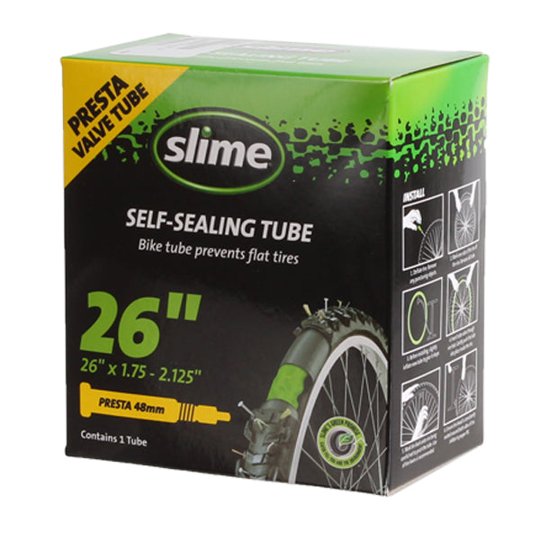 Slime Self-Sealing Tube - 26 x 1.75 - 2.125 48mm Presta Valve