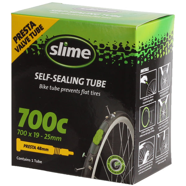 Slime Self-Sealing Tube - 700 x 19 -25mm 48mm Presta Valve
