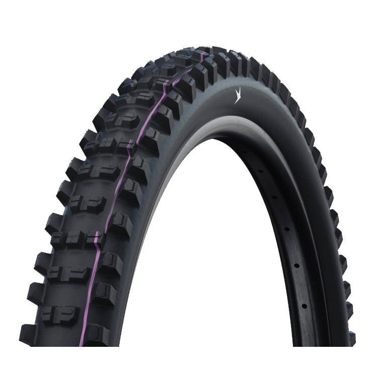 Schwalbe Shredda Rear Tire - 29 x 2.50 Tubeless Folding BLK Evolution Line Gravity Pro Addix Ultra Soft Radial E-50