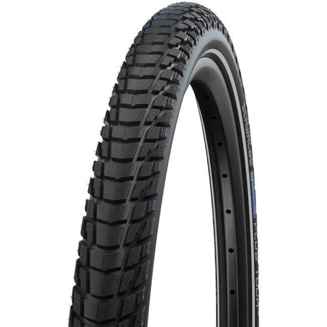 Schwalbe Marathon Plus Tour Tire - 700 x 38 Clincher Wire BLK/Reflective Performance Line SmartGuard Addix E-50