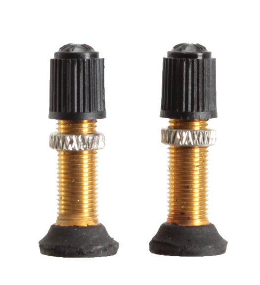 Stan's Tubeless Universal Valve Stems - Brass Regular Schrader Pair