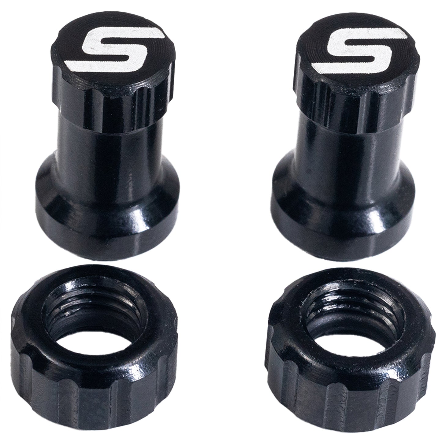 Stan's Tubeless Valve Stem Cap Color Kit - Black Pair