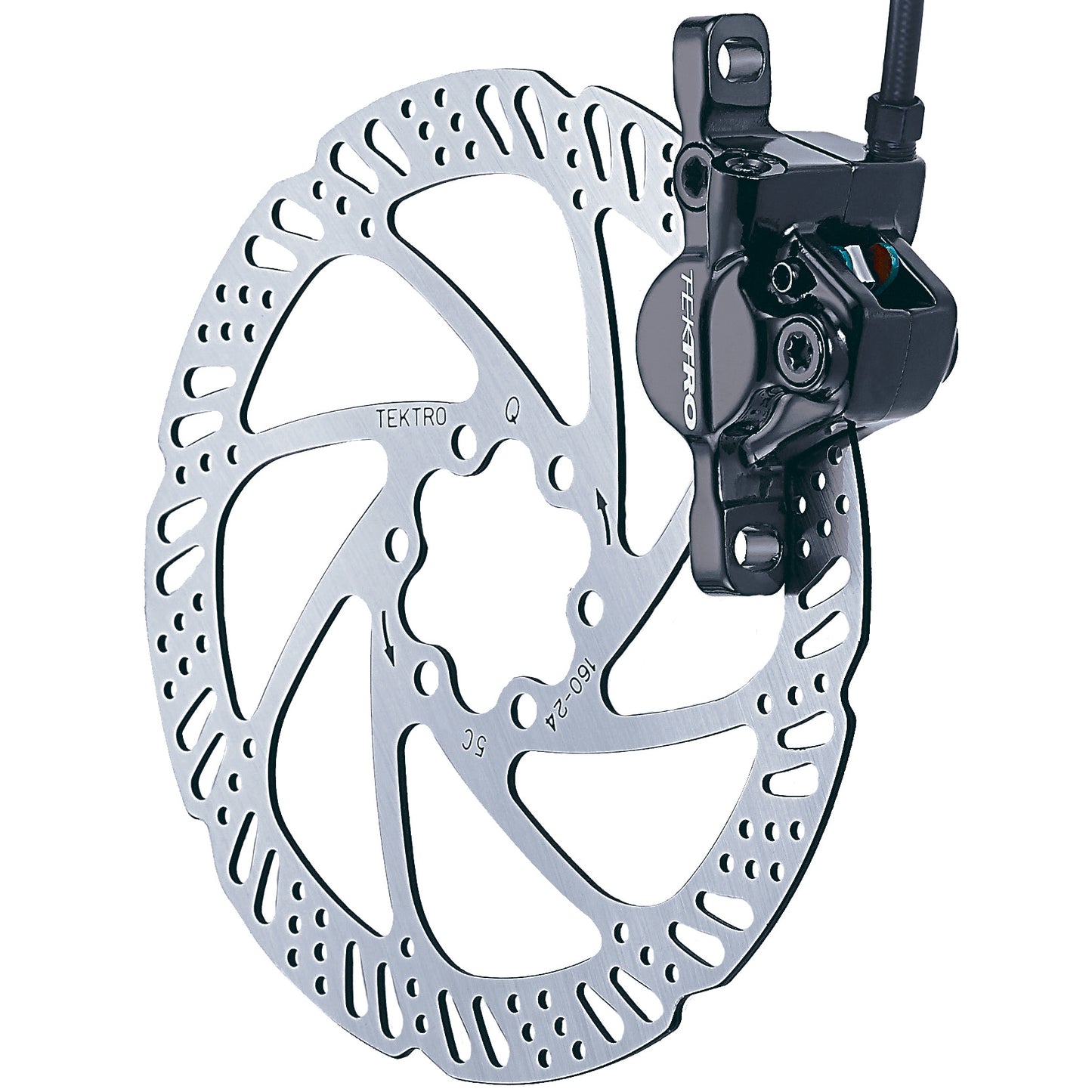 Tektro HD-M280 Disc Brake and Lever - Left Hydraulic Post Mount Black