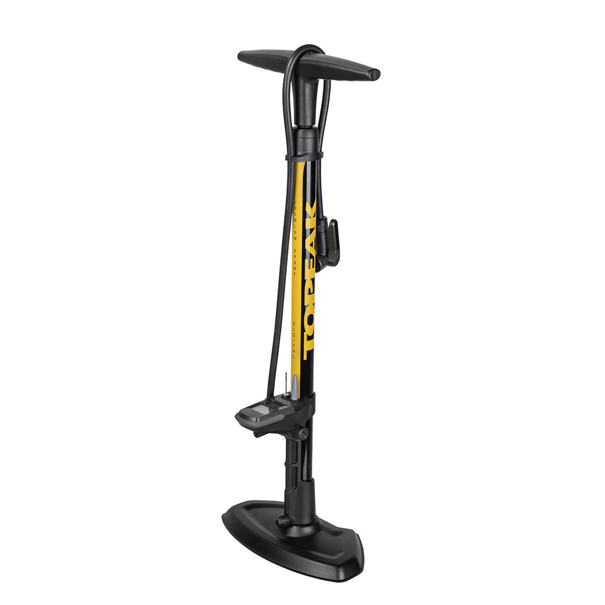Topeak JoeBlow Sport Digital Floor Pump - 160psi / 11bar Digital Gauge TwinHead DX5 BLK/YLW