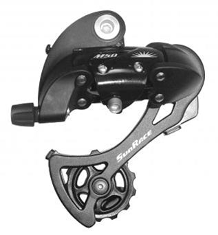 Sunrace RDM57 7/8sp Rear Derailleur Long Cage - Black
