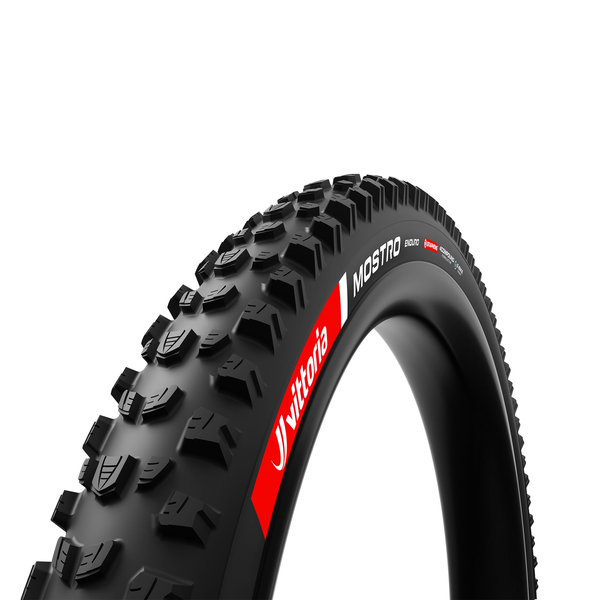 Vittoria Mostro Enduro Tire - 29 x 2.6 Tubeless Folding BLK 4C Graphene 2-ply G2.0 E-Bike