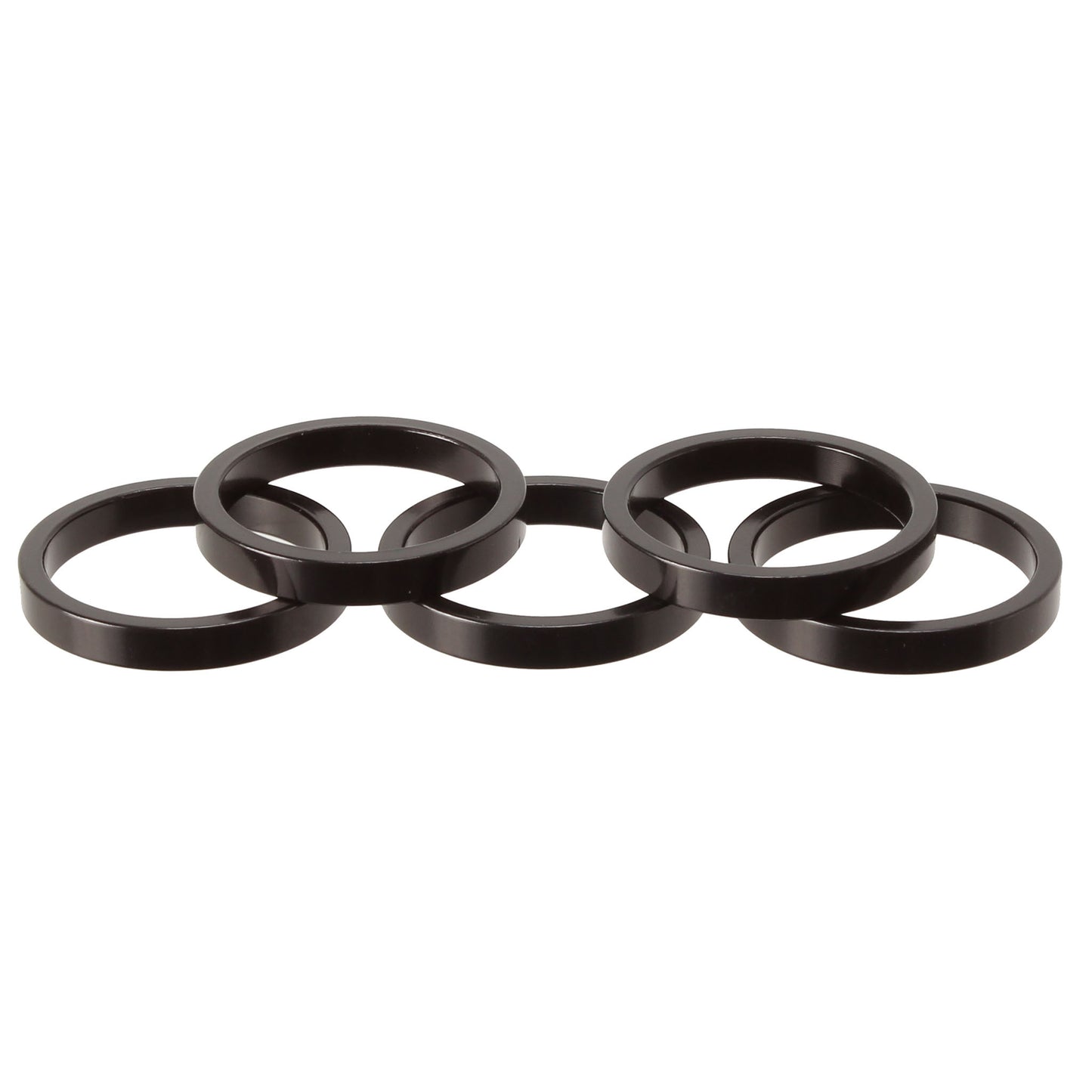 Wheels Manufacturing Aluminum Headset Spacer - 1-1/8" 5mm Black 5-pack