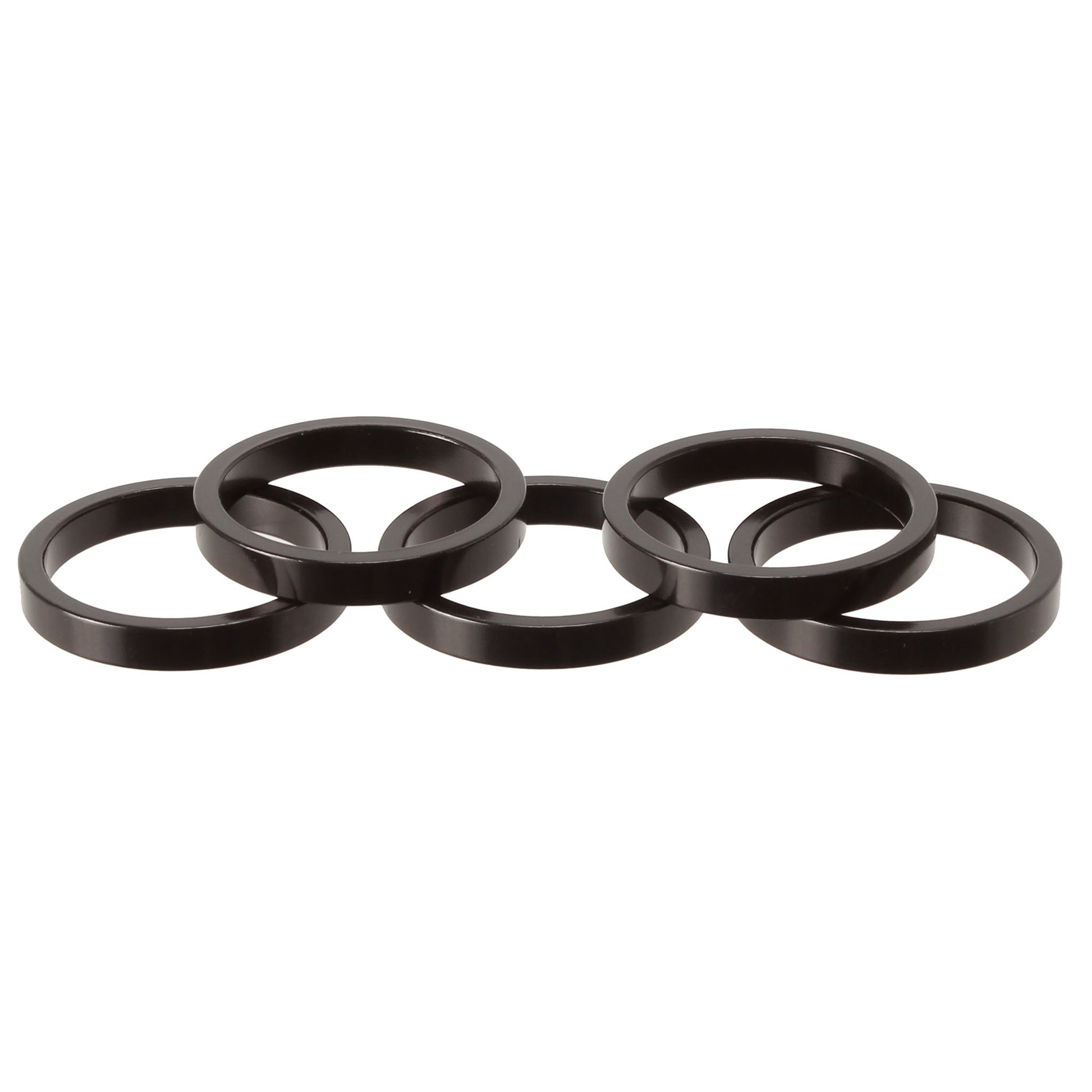 Wheels Manufacturing Aluminum Headset Spacer - 1-1/8" 5mm Black 5-pack