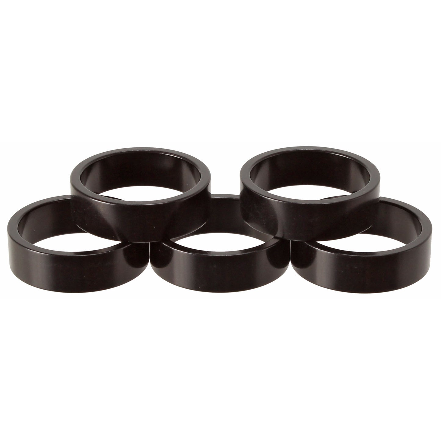 Wheels Manufacturing Aluminum Headset Spacer - 1-1/8" 10mm Black 5-pack