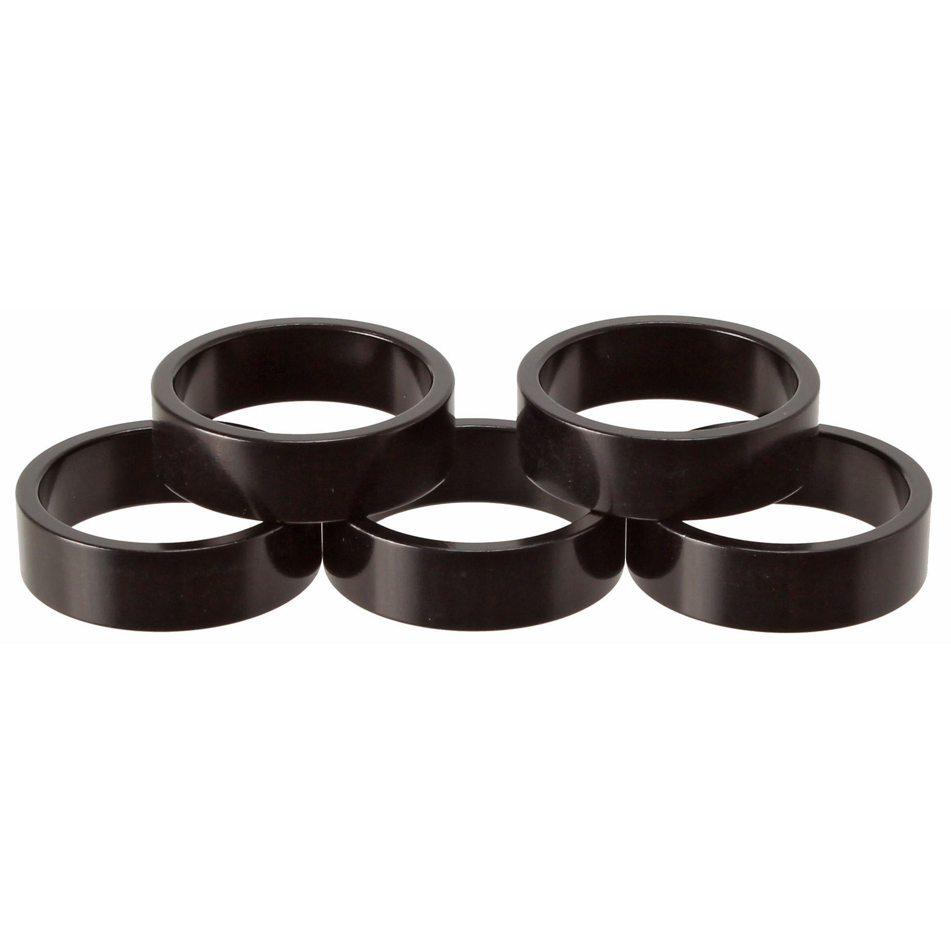 Wheels Manufacturing Aluminum Headset Spacer - 1-1/8" 10mm Black 5-pack